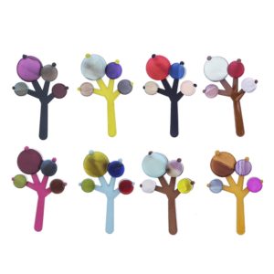 Broche árbol en pasta. Diferentes colores