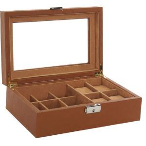 Caja joyero departamentos cristal