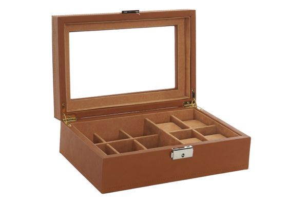 Caja joyero departamentos cristal