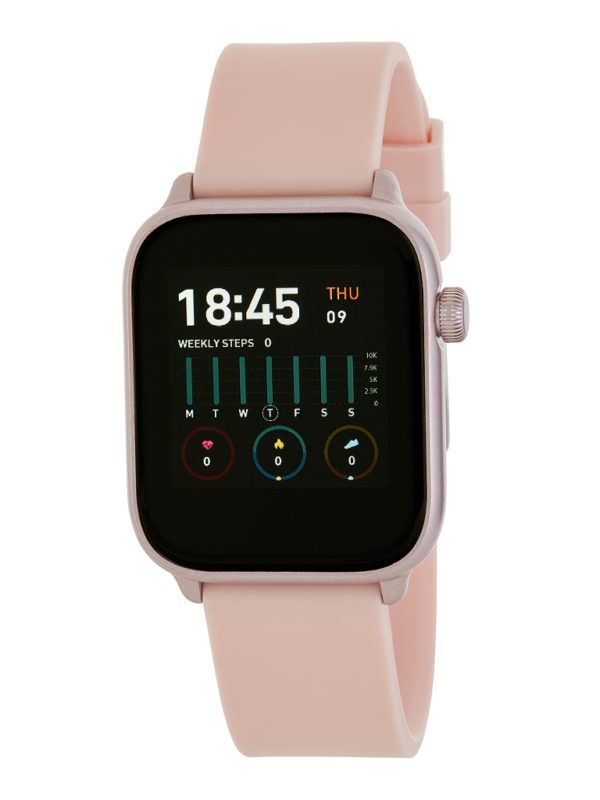 Smart watch unisex de Marea con correa de goma. Rosa