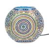 Lámpara jarrón de cristal y mosaico de vidrios de colores - Imagen 2