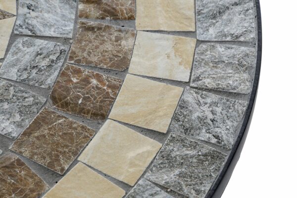 Mesa para exterior de forja y mosaico en piedra - Imagen 4