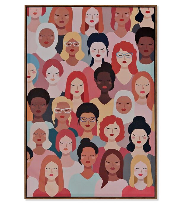 Cuadro lienzo multicolor mujeres del mundo