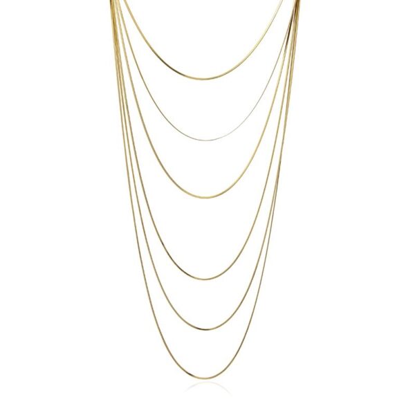 Collar snake largo acero seis capas de Anartxy