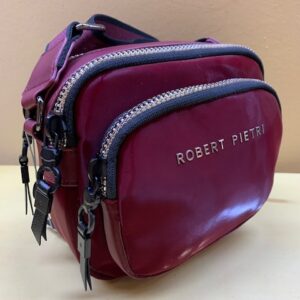Bolso contenedor charol multiapartados de Robert Pietri. Granate