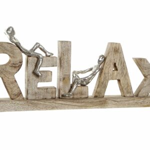 Figura decorativa "relax" madera mango y aluminio