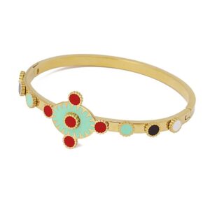 Pulsera de acero con esmaltes multicolor de Anartxy