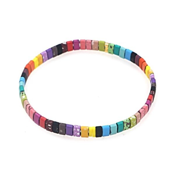Pulsera con miyuki de colores y acero bañado de Anartxy ver 22. X2