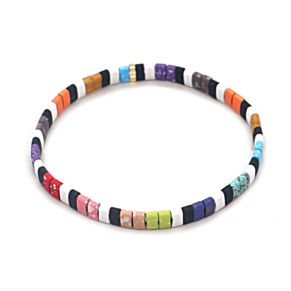 Pulsera con miyuki de colores y acero bañado de Anartxy ver 22. X5