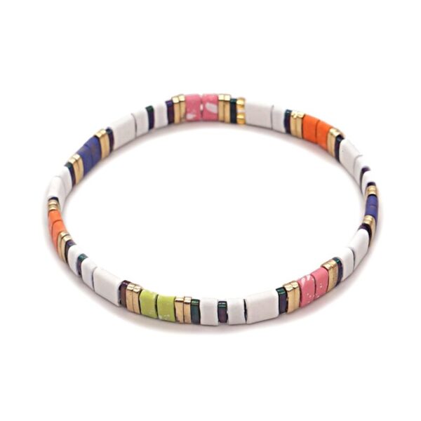 Pulsera con miyuki de colores y acero bañado de Anartxy ver 22. X6