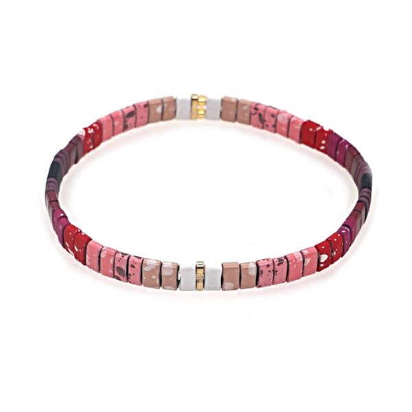Pulsera con miyuki de colores y acero bañado de Anartxy ver 22. X8