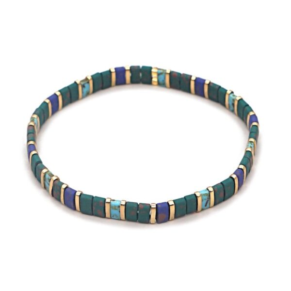 Pulsera con miyuki de colores y acero bañado de Anartxy ver 22. X11