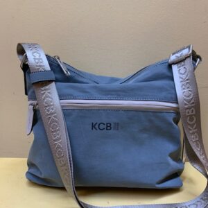 Bolso cruzar ultraligero piel melocotón de Kcb. Azul jeans
