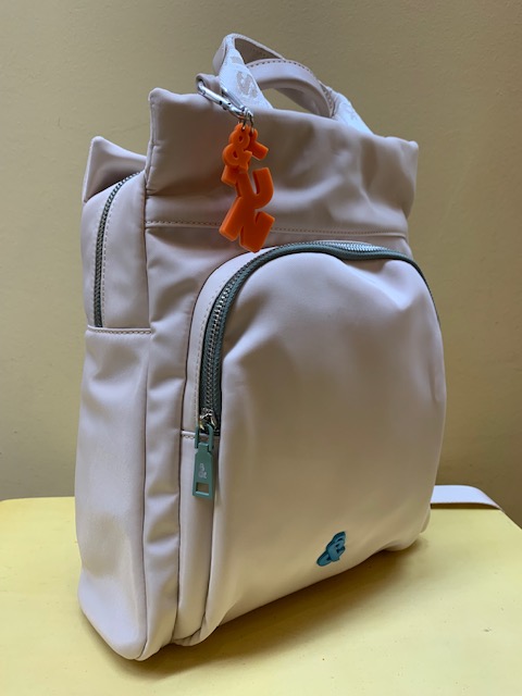 Mochila y bolso mano nylon marfíl Fun\u0026Basic - Pope