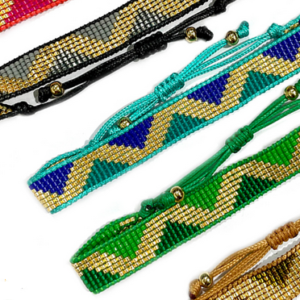 Pulsera abalorios cristal hecha mano.