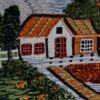 Tapiz pequeño paisaje. Detalle de una casa