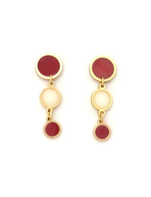 Pendientes colgantes círculos transparentes - Imagen 3