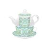 Conjunto infusiones porcelana cristal