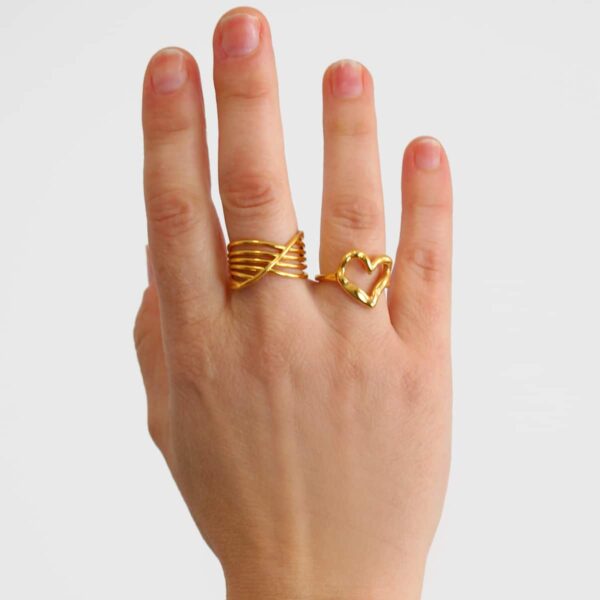 Anillo acero entrelazado Anartxy - Imagen 3