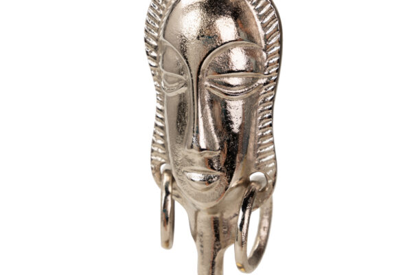 Escultura aluminio cara tribal - Imagen 4