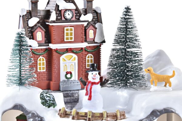 Detalle del muñeco de nieve