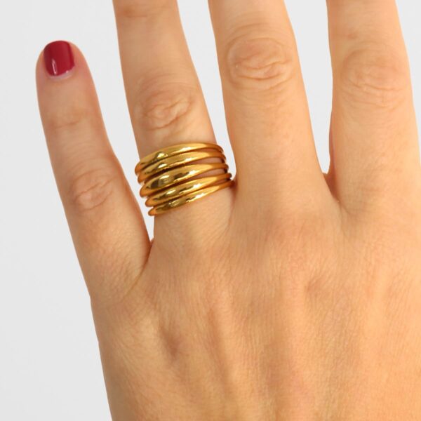 Anillo acero cinco vueltas - Imagen 3