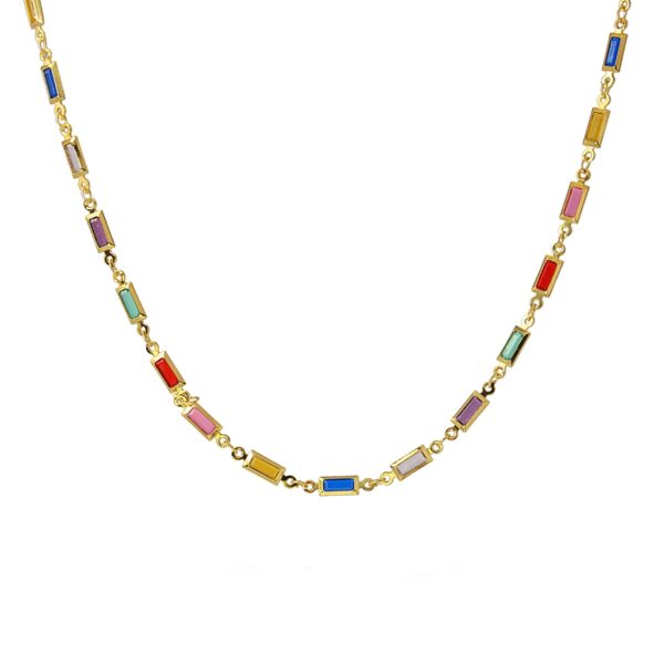 Gargantilla baguettes multicolor