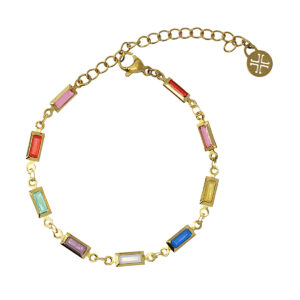 Pulsera baguettes multicolor