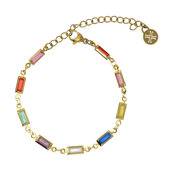 Pulsera baguettes multicolor