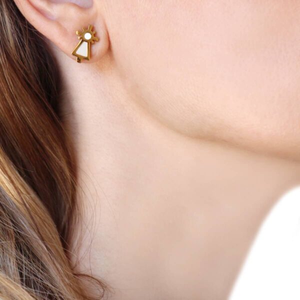 Pendientes acero Virgen Pilar - Imagen 3