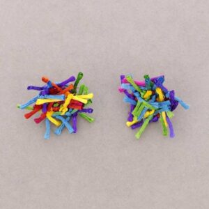 Pendientes botón étnico cordones