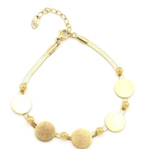 En acero inoxidable bañado en oro de 18k