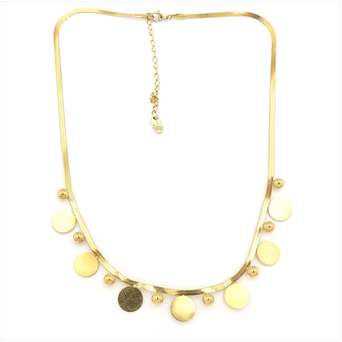 En acero inoxidable bañado en oro de 18k