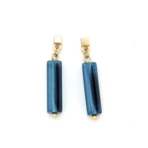 Dorado con cristal azul