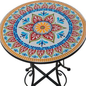 Vista del sobre de la mesa. Rojo