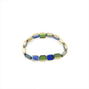 En tonos azules con verde